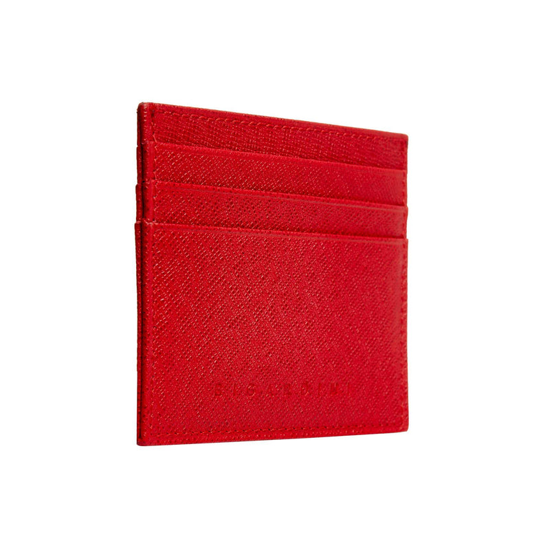 Red Saffiano Leather Slim Wallet - bigardinileather