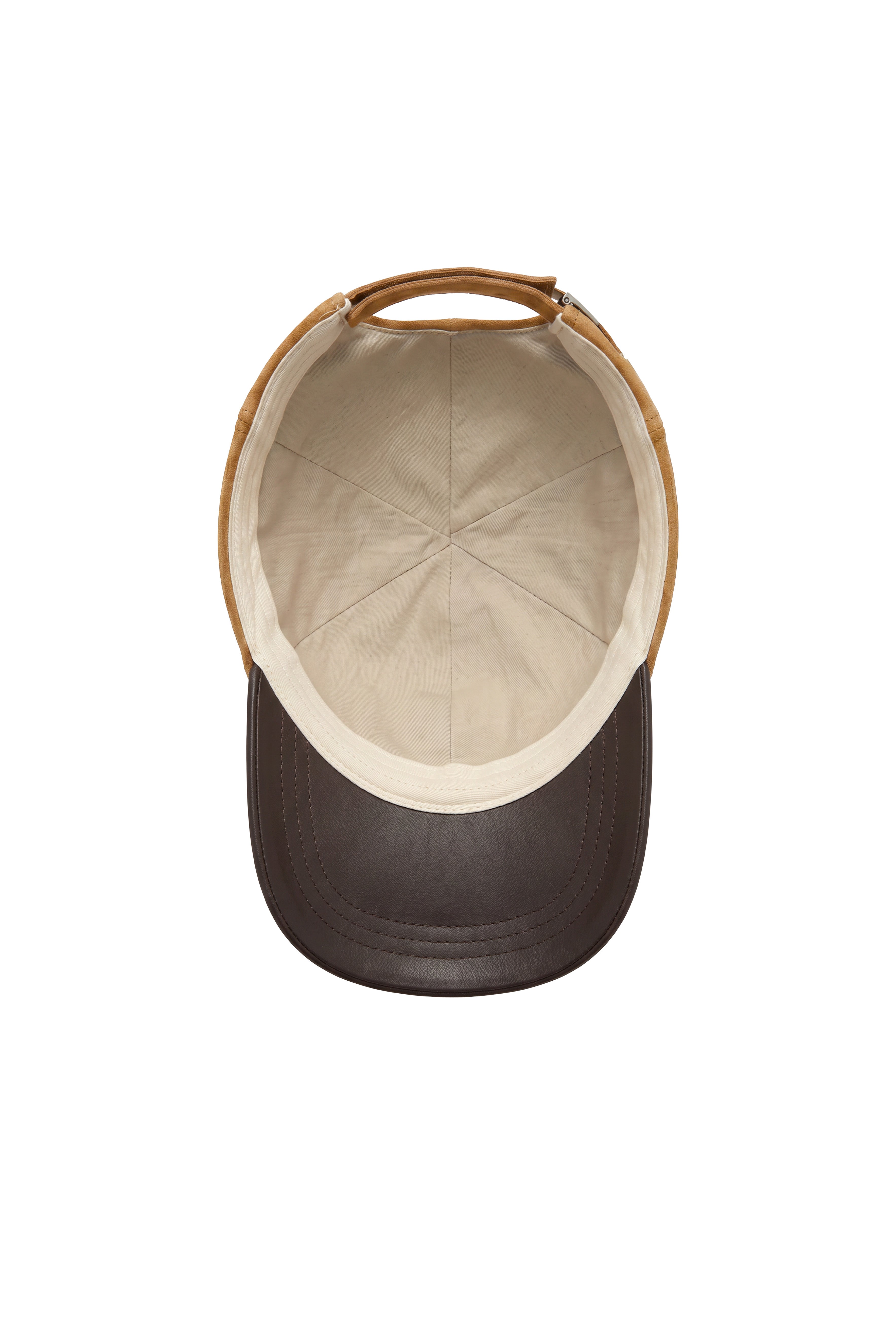 Zen Unisex Suede Baseball Cap - Caramel & Brown