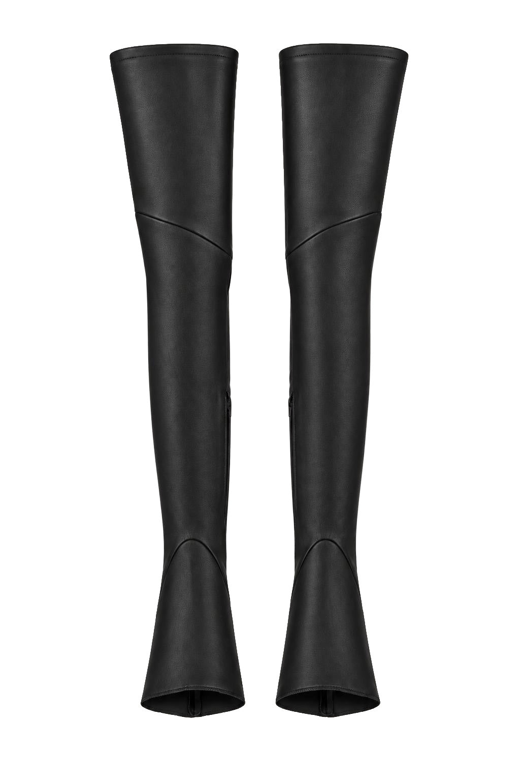 Lia Leather Leg Warmers - Black