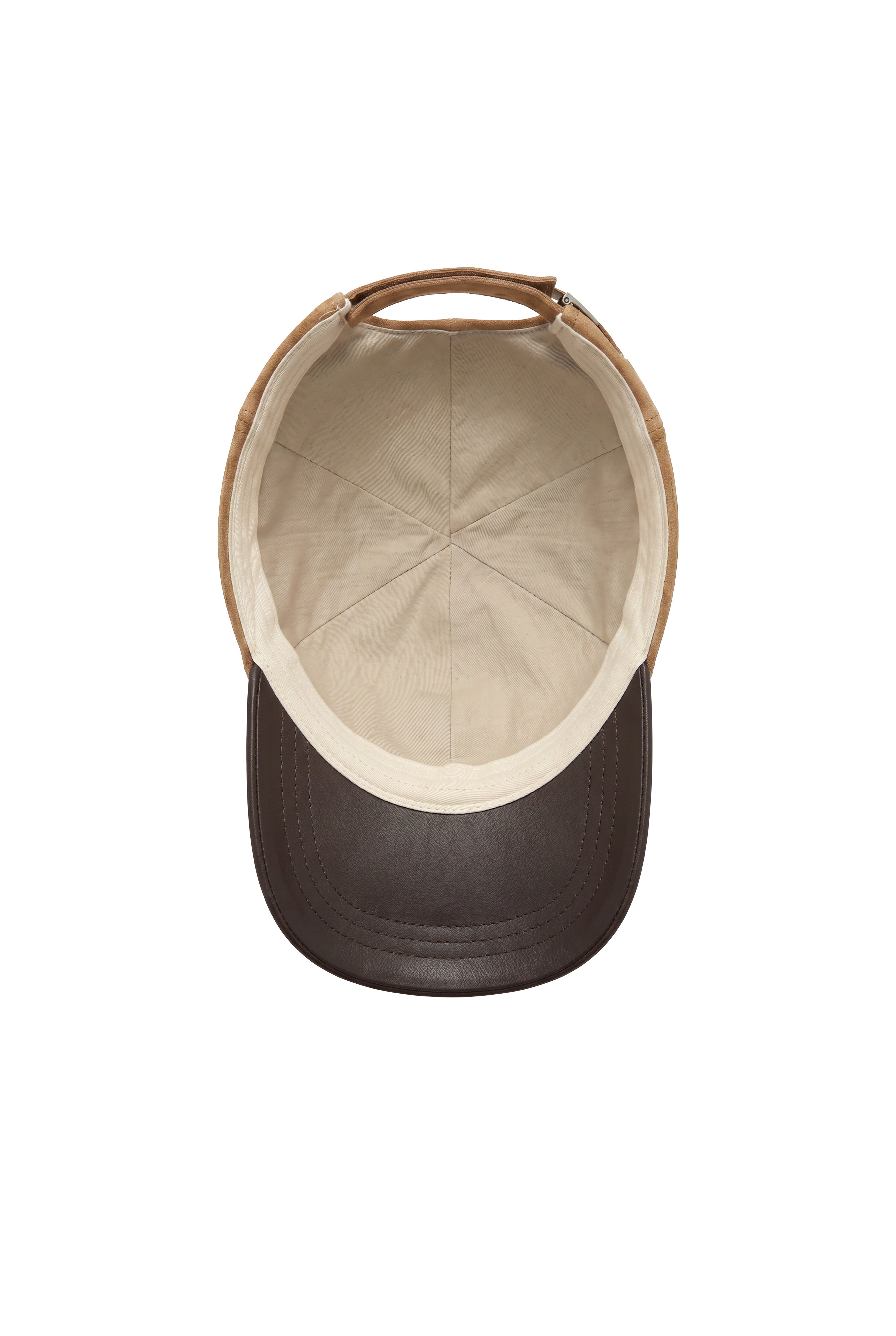 Zen Unisex Suede Baseball Cap - Vison & Brown