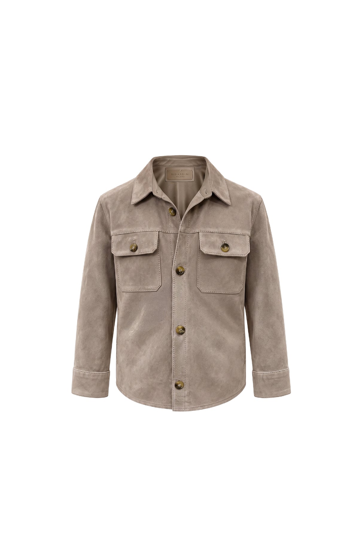 Adrien Jungen Overshirt aus Wildleder – Vison