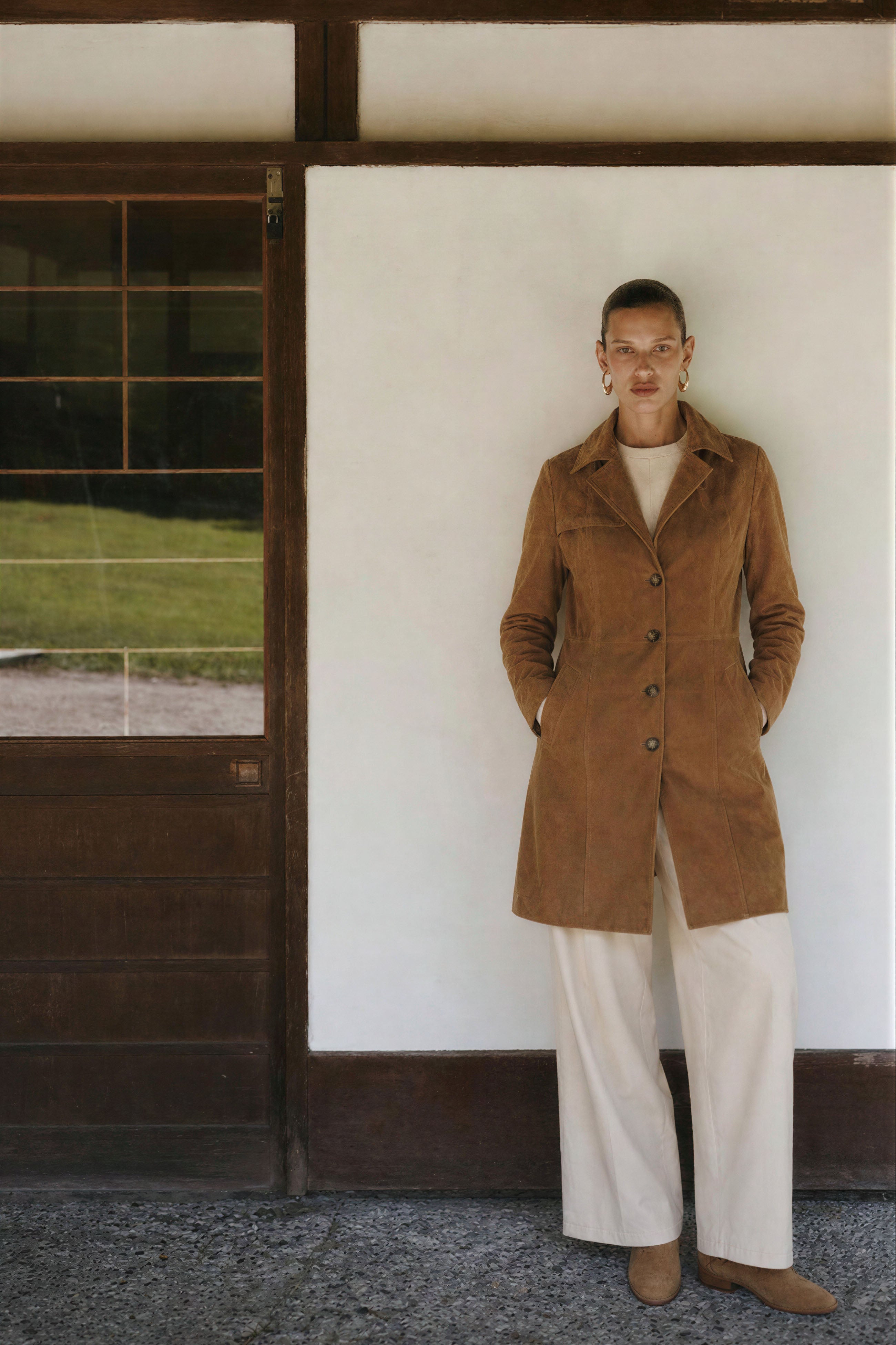 Altea Women’s Suede Coat - Caramel