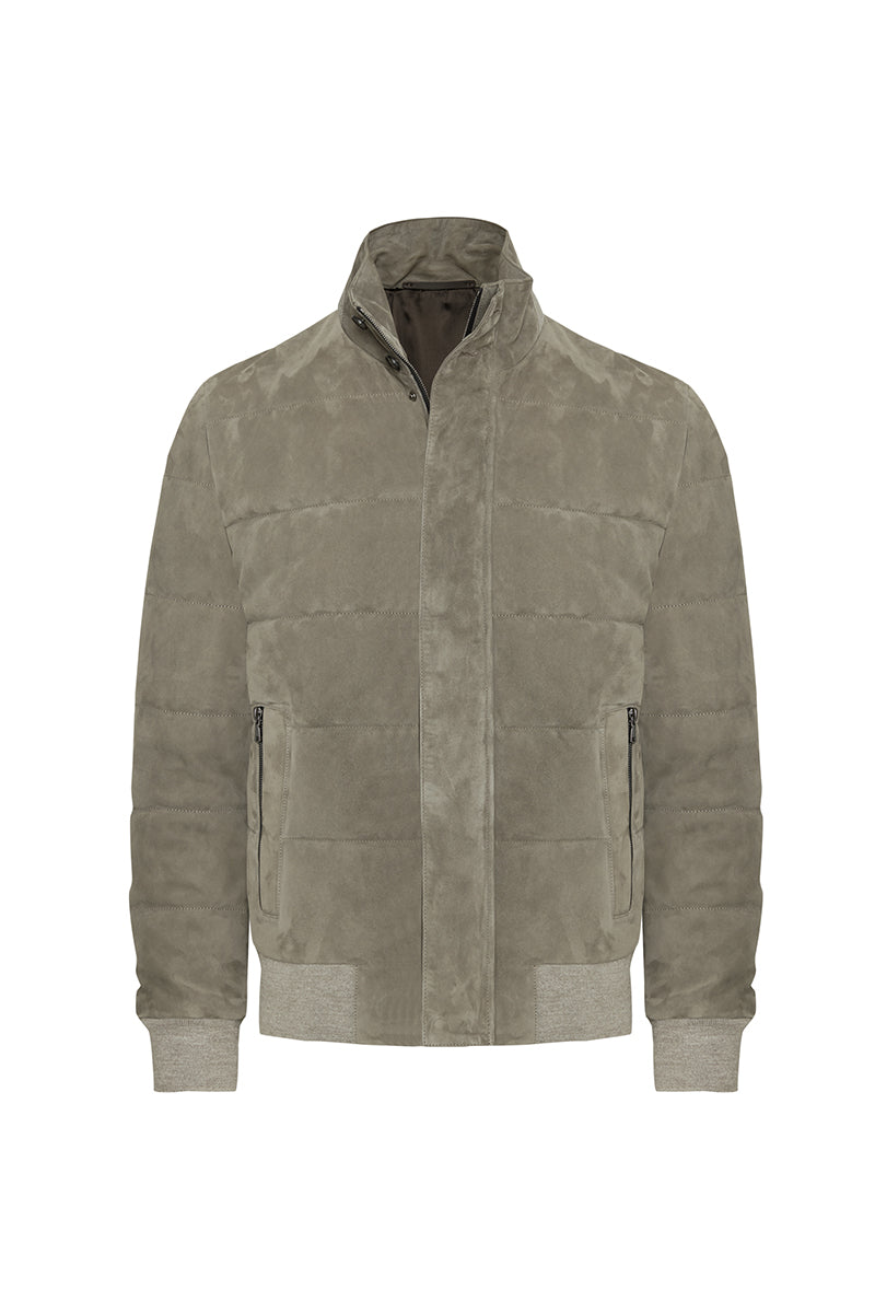 Nicholas Suede Padded Jacket