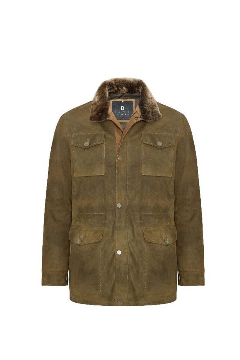 Matteo Suede Padded Coat