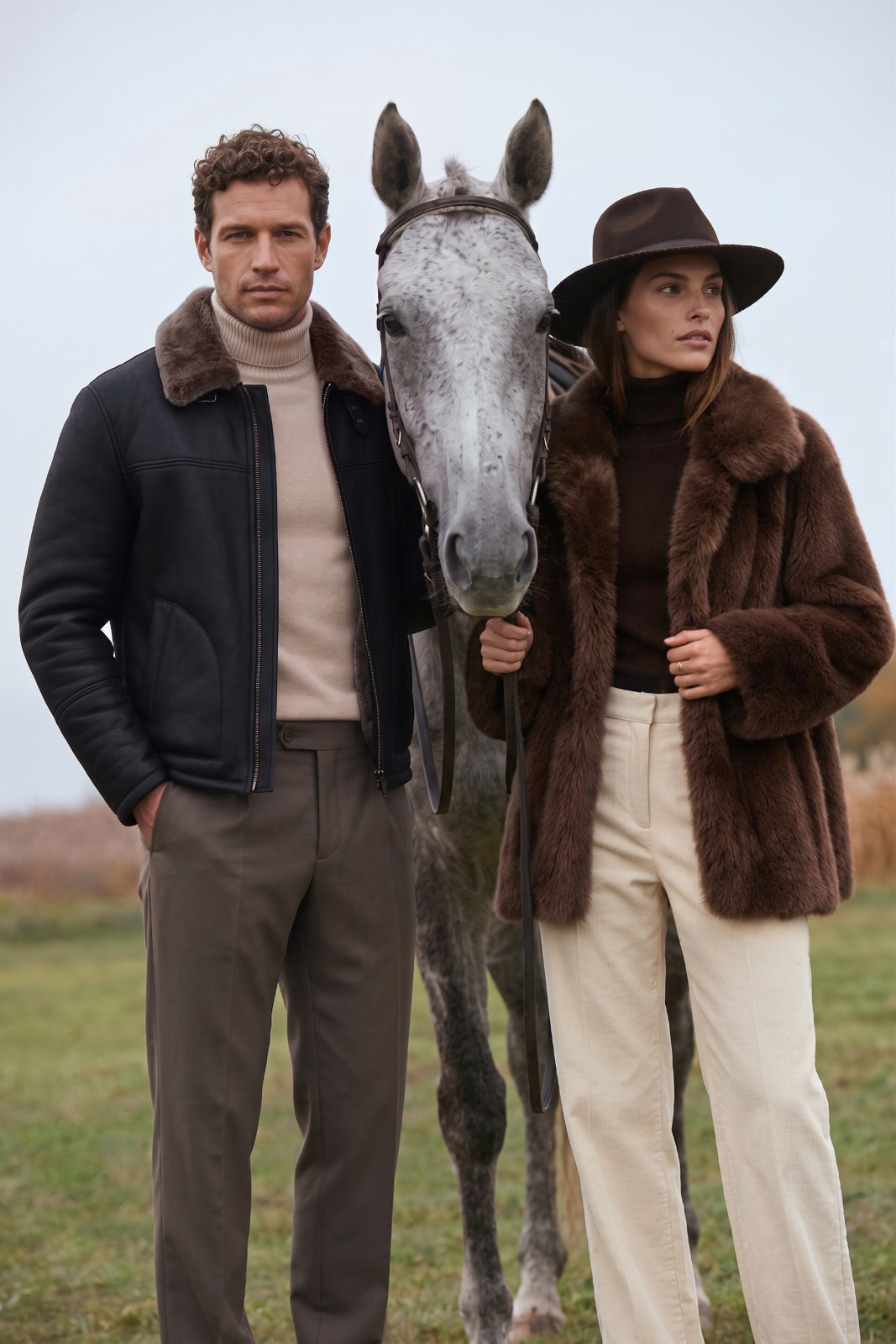 Amira Women's Reversible Shearling Sheepskin Coat - Milk Brown