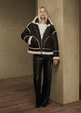 Nora Women's Oversize Reversible Shearling Jacket