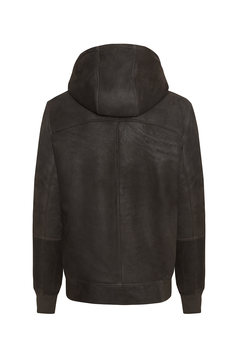 Carlo Toscana Shearling Jacket with Hood