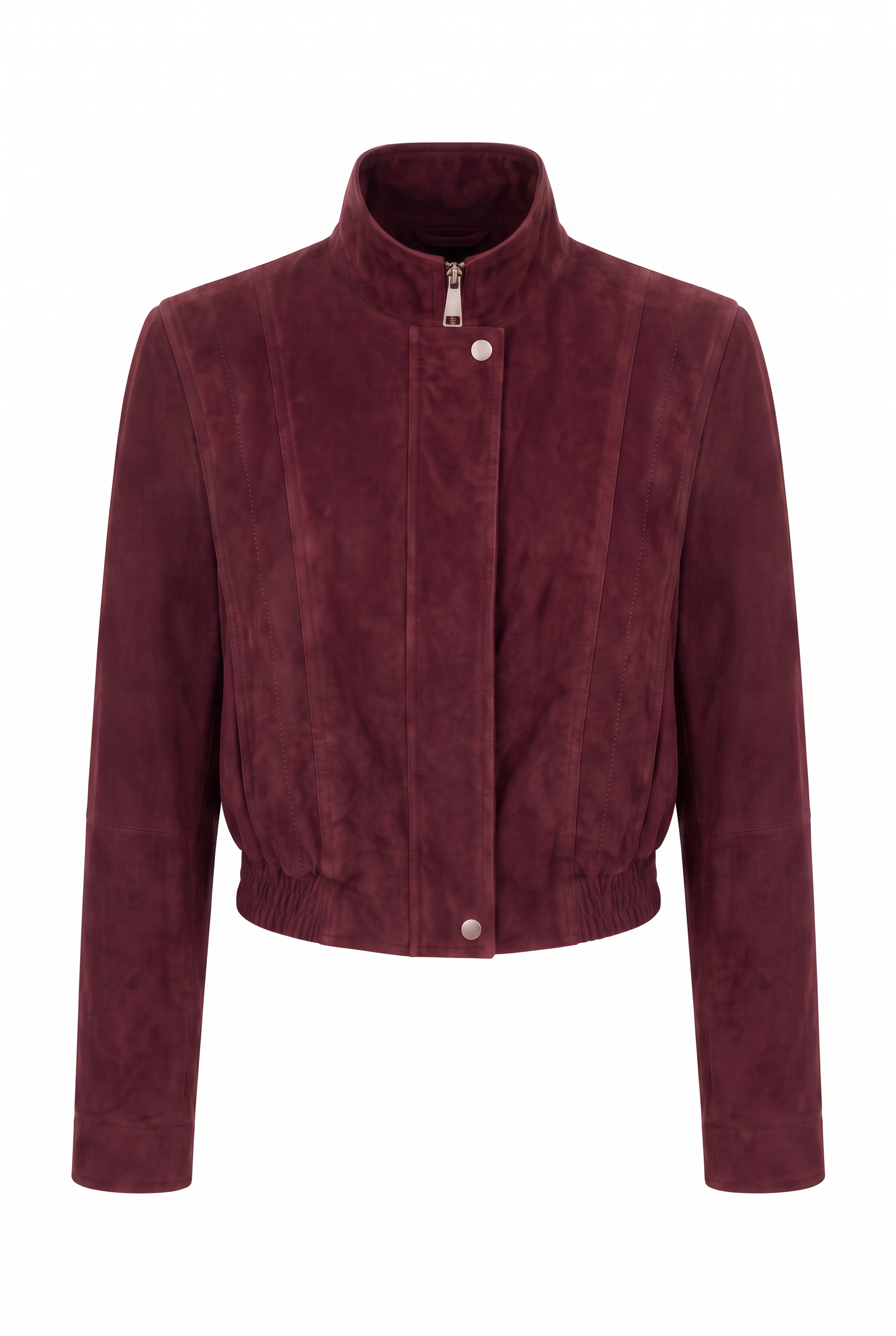 Delphine Women’s Suede Jacket - Burgundy