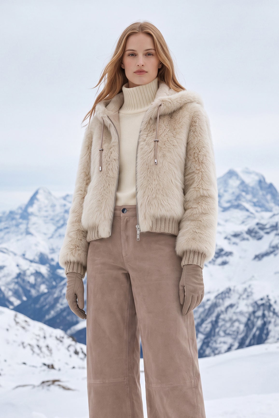 <tc>Danica Женская oversize-куртка из shearling - Кремовый</tc>