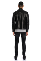 Loris Black Mens Reversible Leather Jacket