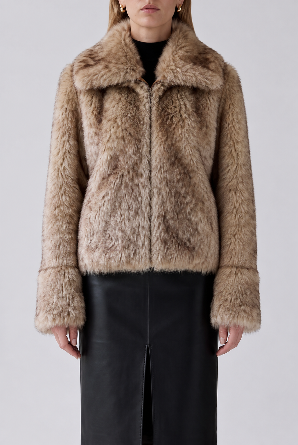 Calista Women’s Reversible Shearling Jacket - Honey Gold