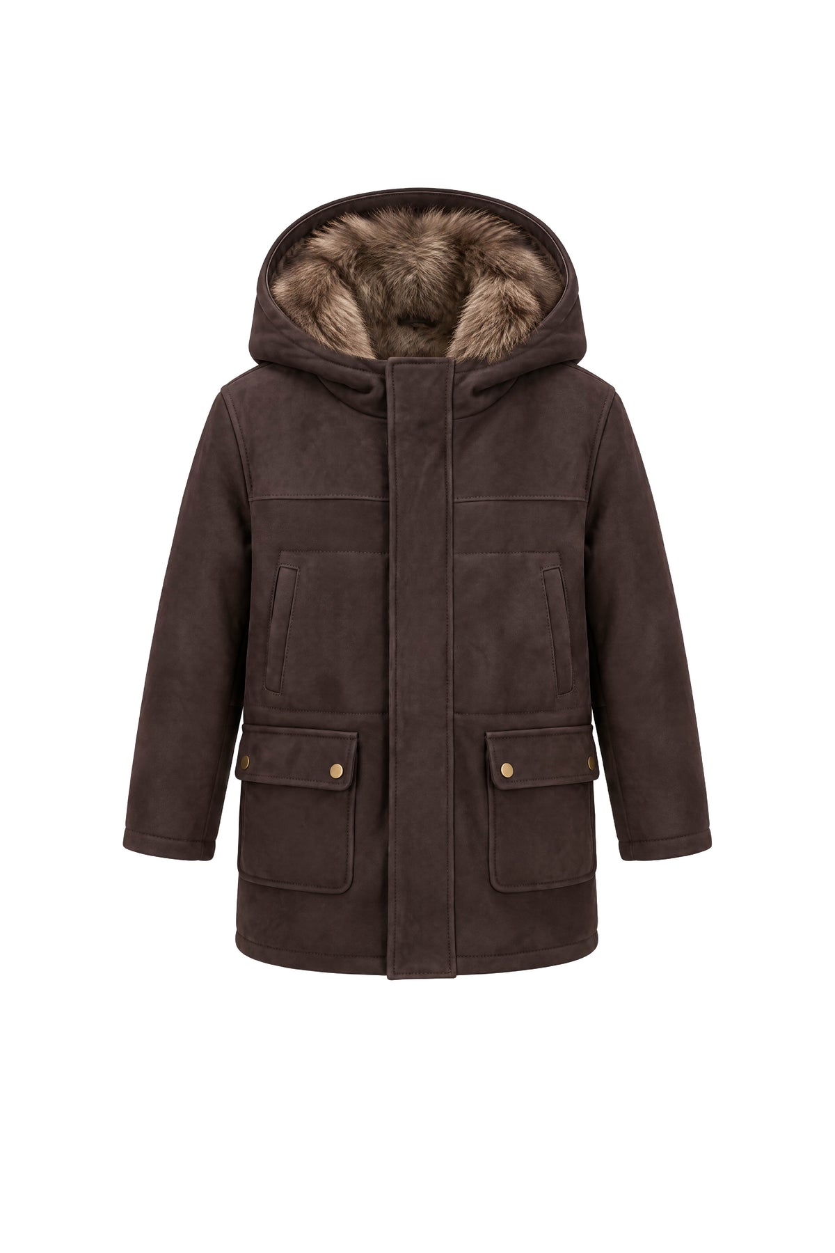 Jack Boys Toscana Shearling-Parka – Braun