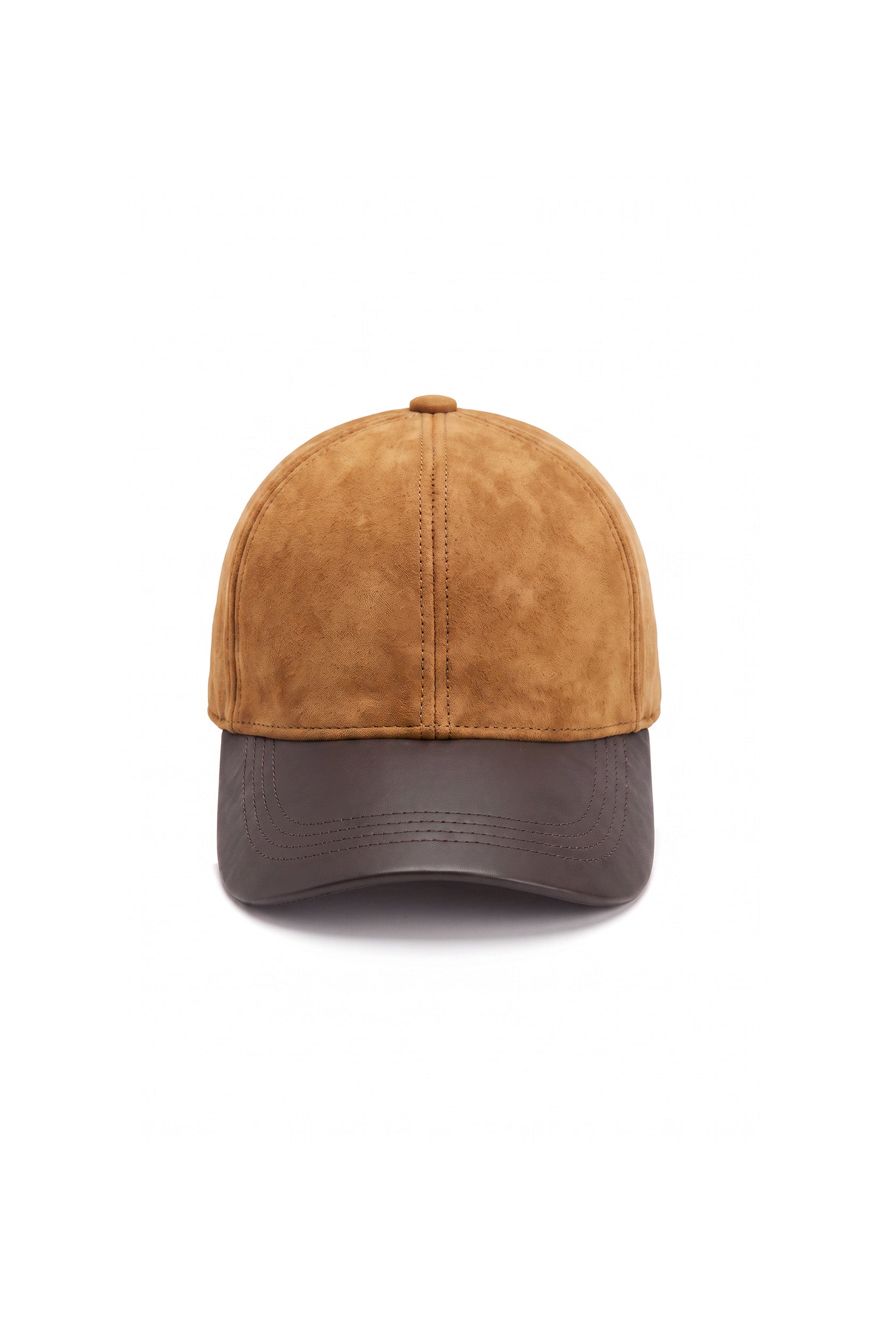 Zen Unisex Suede Baseball Cap - Caramel & Brown