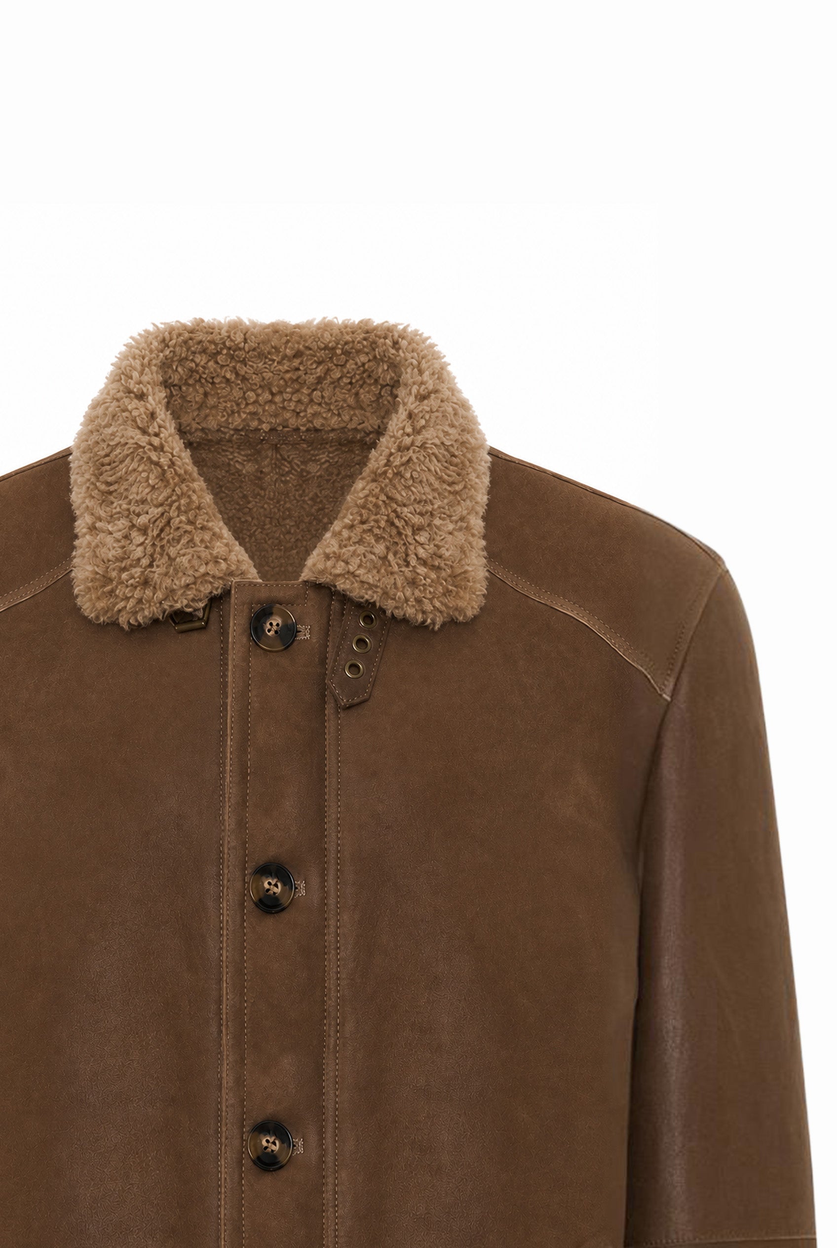 <tc>Victor Manteau pour Homme en Peau Lainée - Camel</tc>