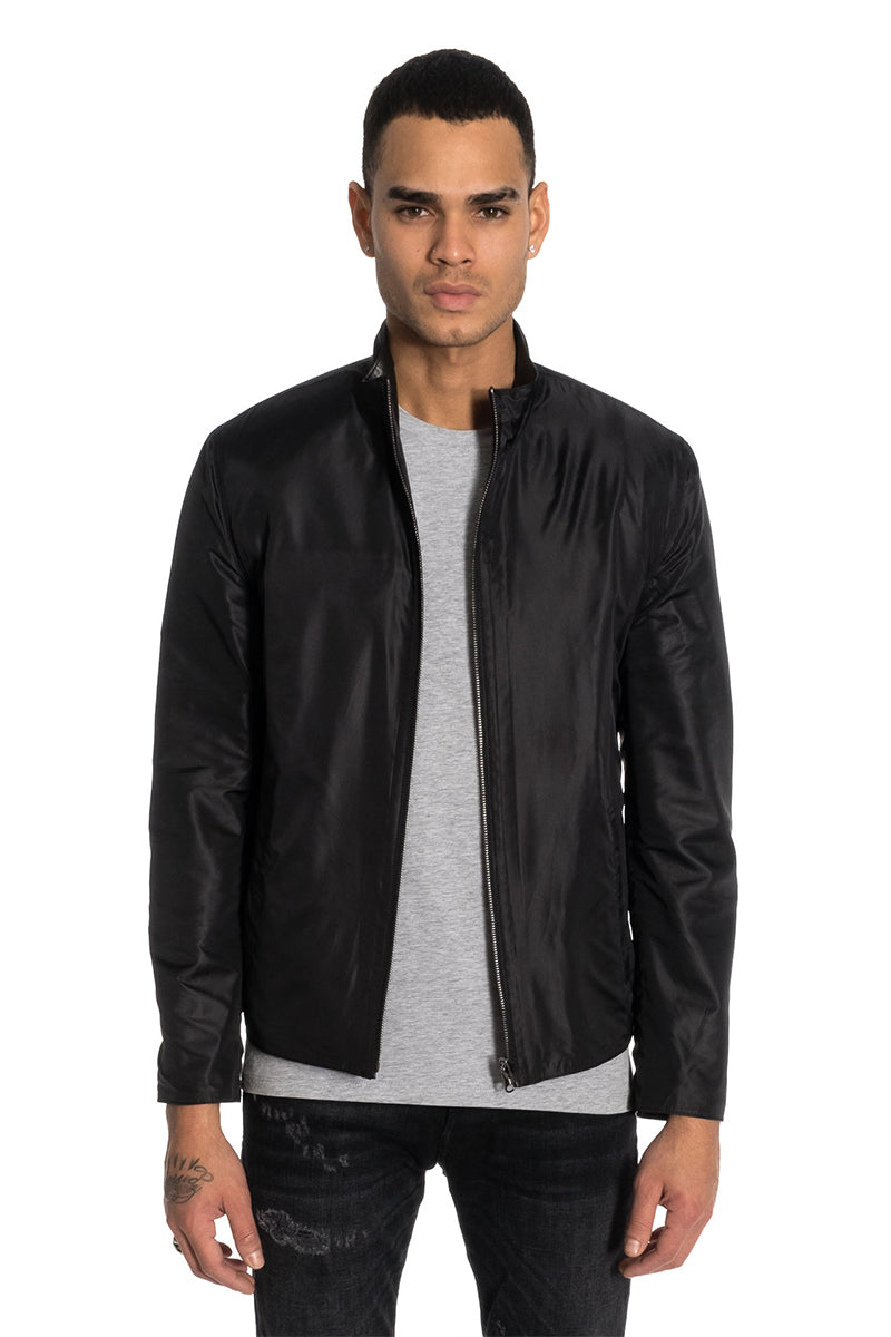 Loris Black Mens Reversible Leather Jacket