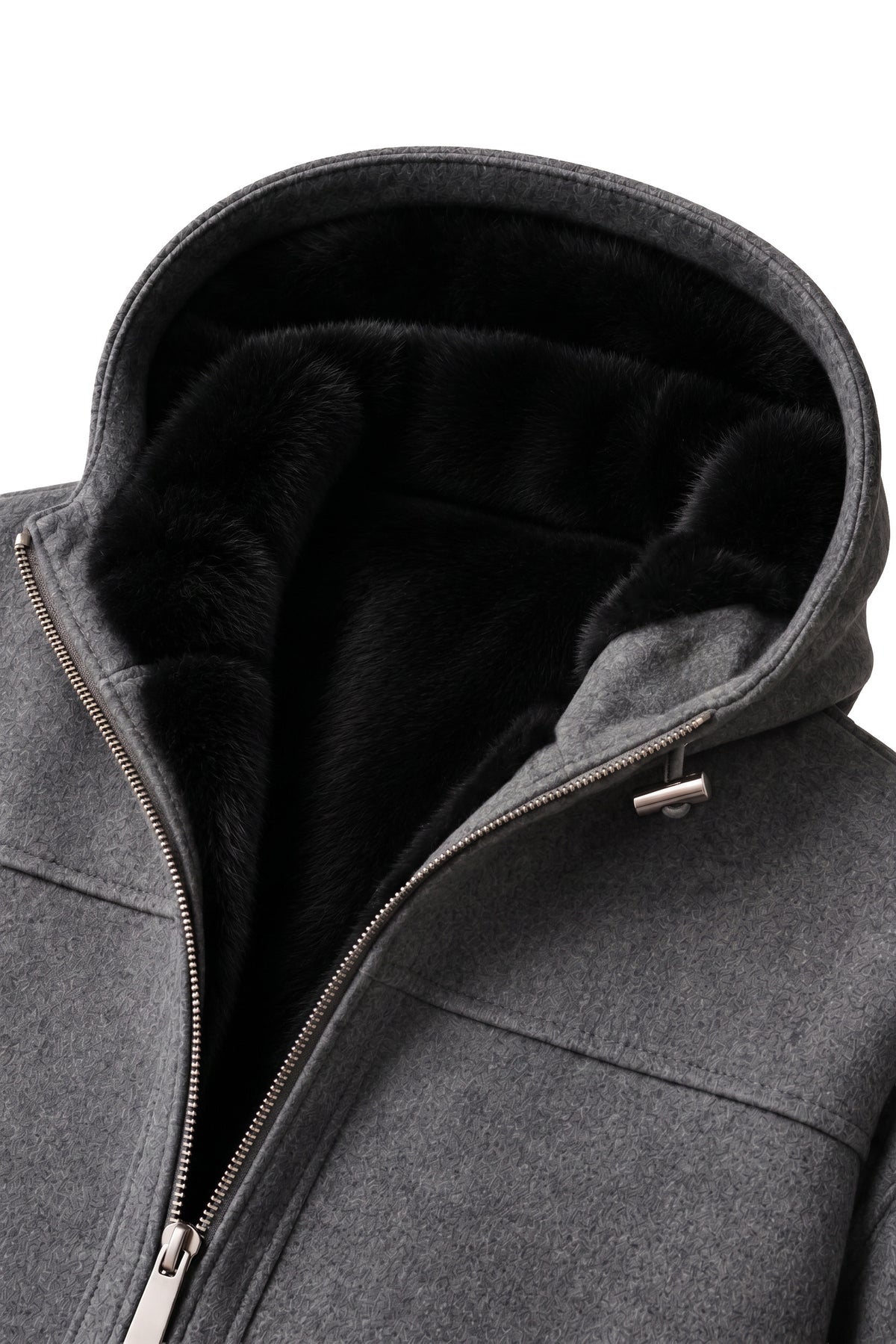Alpi Alpaca Jacket with Hood - Anthracite