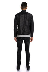 Loris Black Mens Reversible Leather Jacket