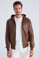 Leo Men's Reversible Suede Jacket with Hood