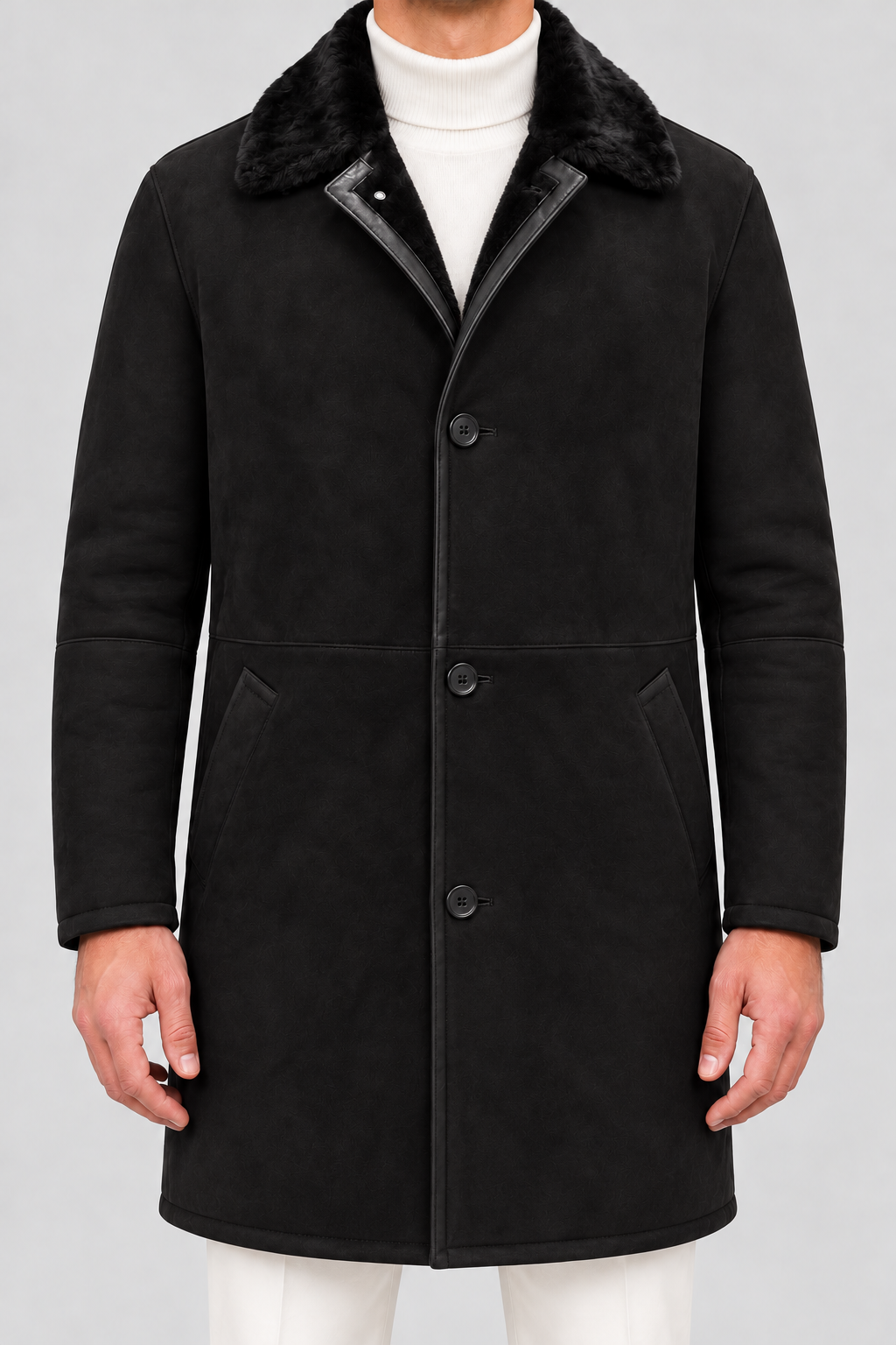 Cappotto in shearling Ravio - Nero