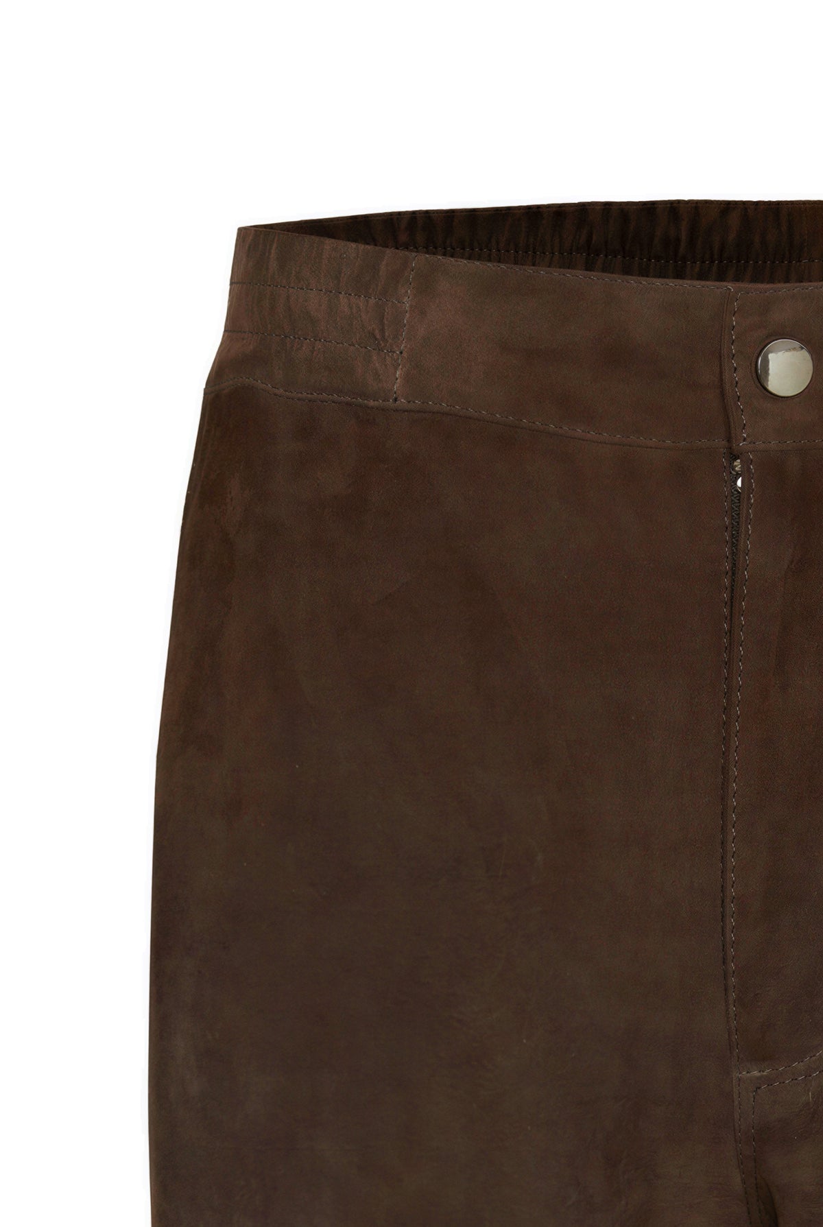 Florian Suede Leather Cargo Pants - Brown