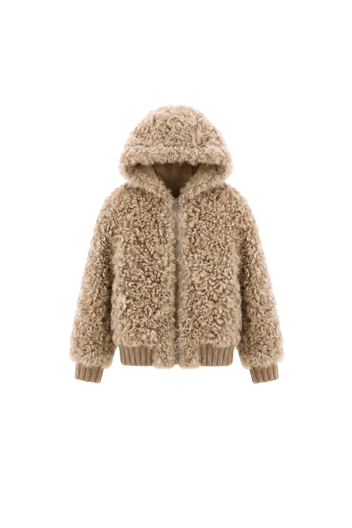 Danica Mädchen Oversize Wendbarer Shearling Jacke – Camel