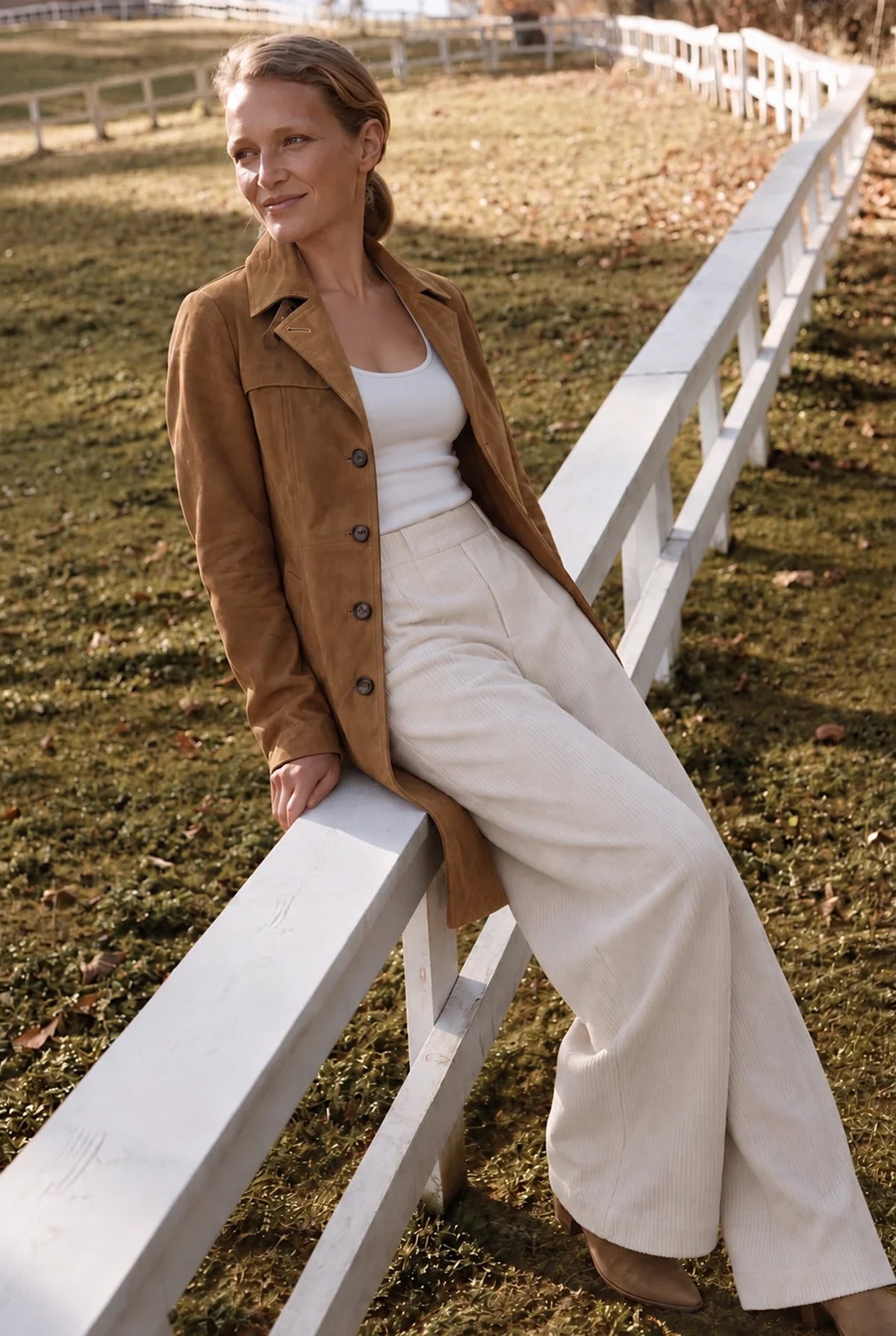 Altea Women’s Suede Coat - Caramel