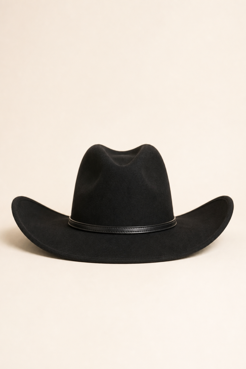 Aspen Women's Wool Cowboy Hat - Black