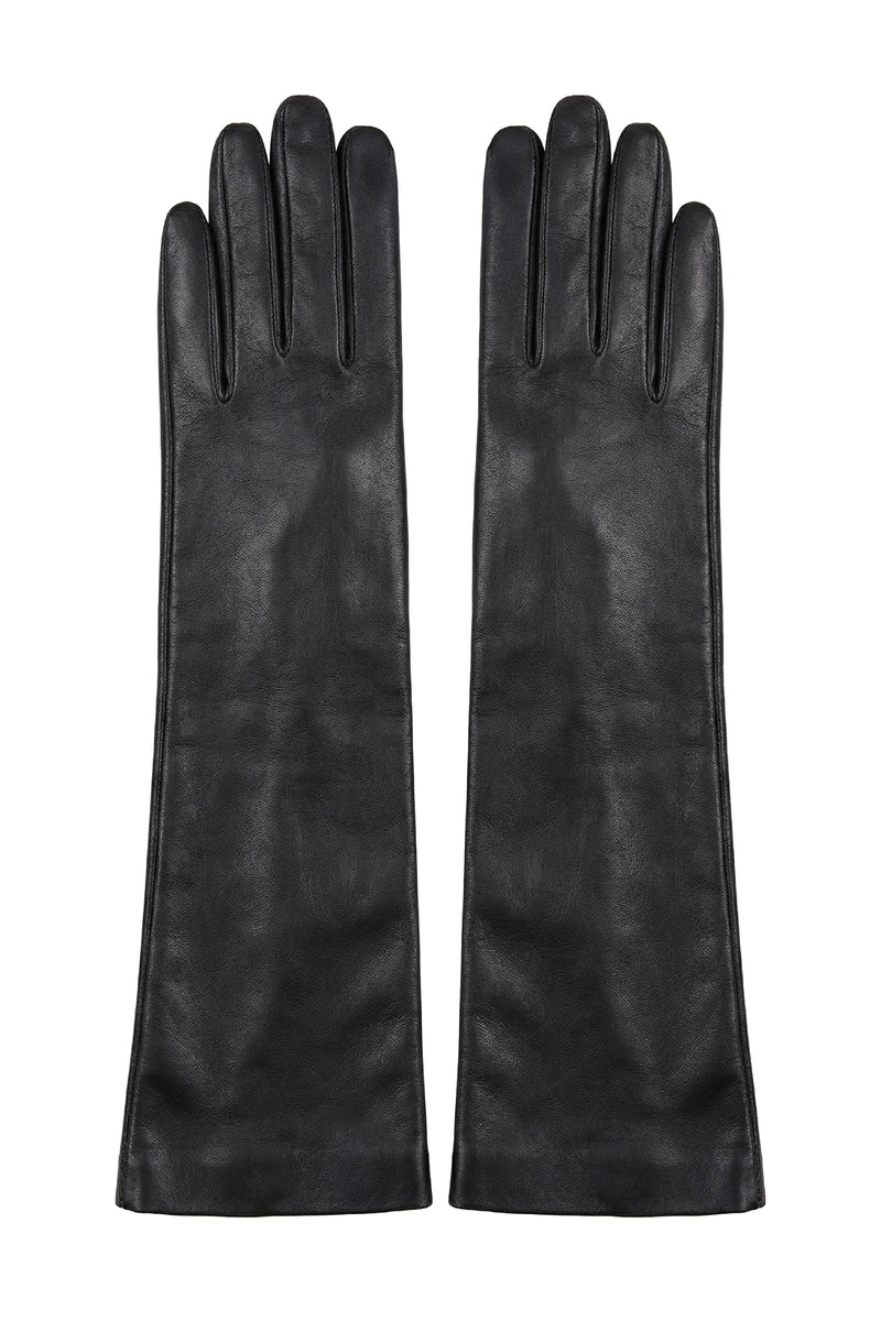 Ivy Women's Extra Long Leather Gloves - Black