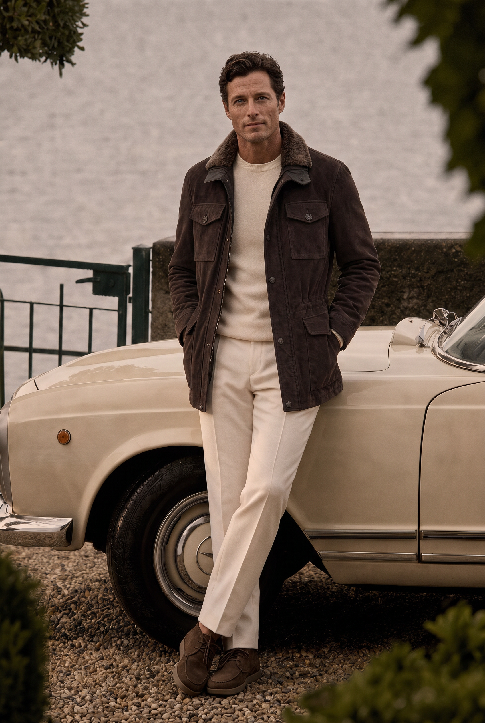 Ranger Men’s Safari Suede Jacket - Coffee