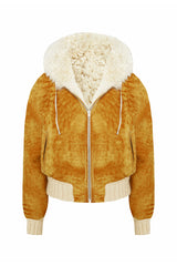 Danica Women's Oversize Reversible Shearling Jacket - Beige