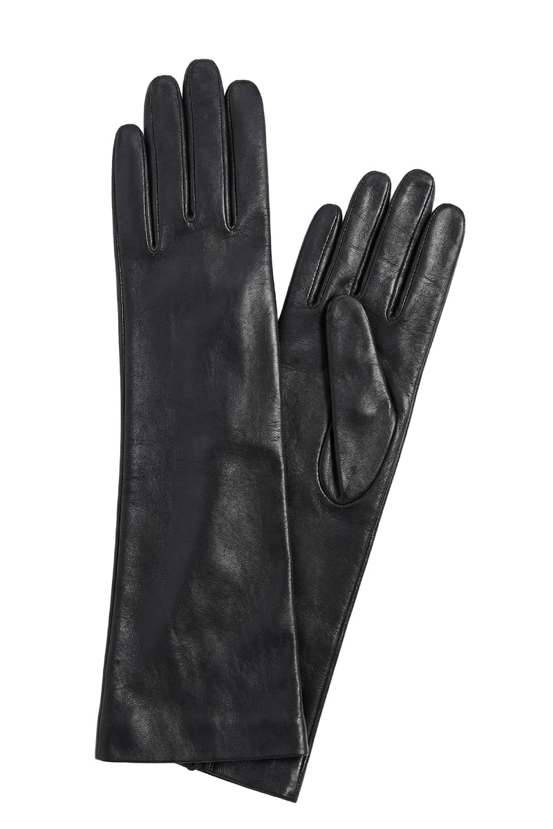 Ivy Women's Extra Long Leather Gloves - Black