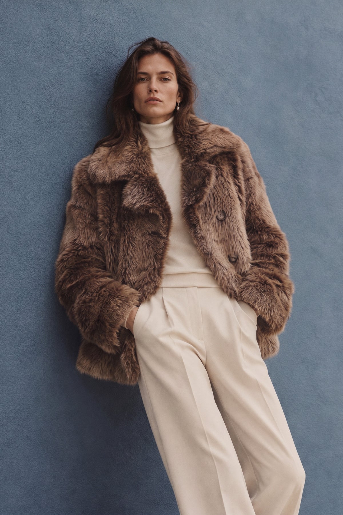 Dalila Women’s Toscana Shearling Coat - Vintage Brown