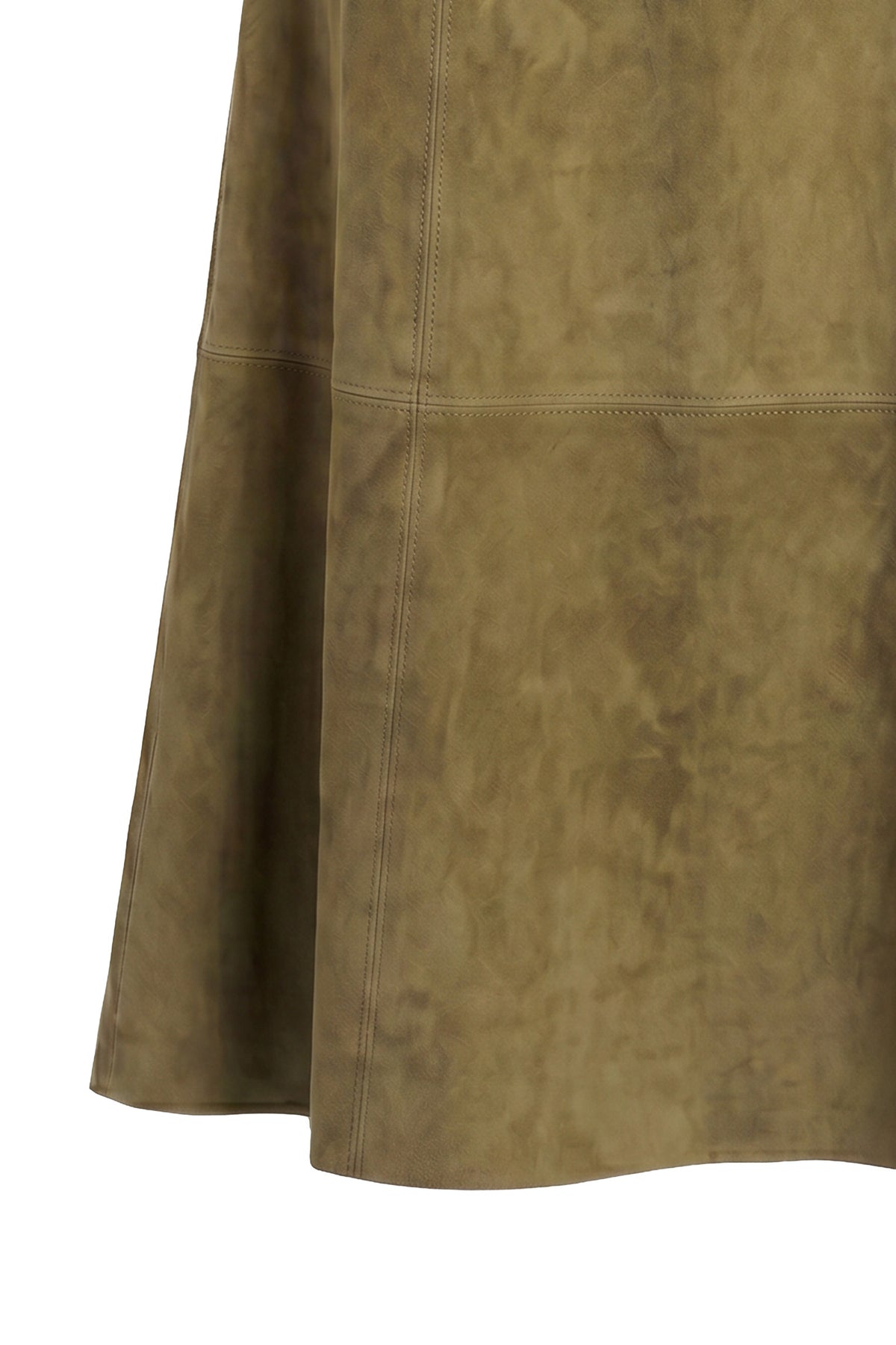 <tc>Talia Midi‑Rock aus Veloursleder - Safari</tc>