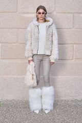 Leggings d'étirement en cuir féminin Shay - Taupe