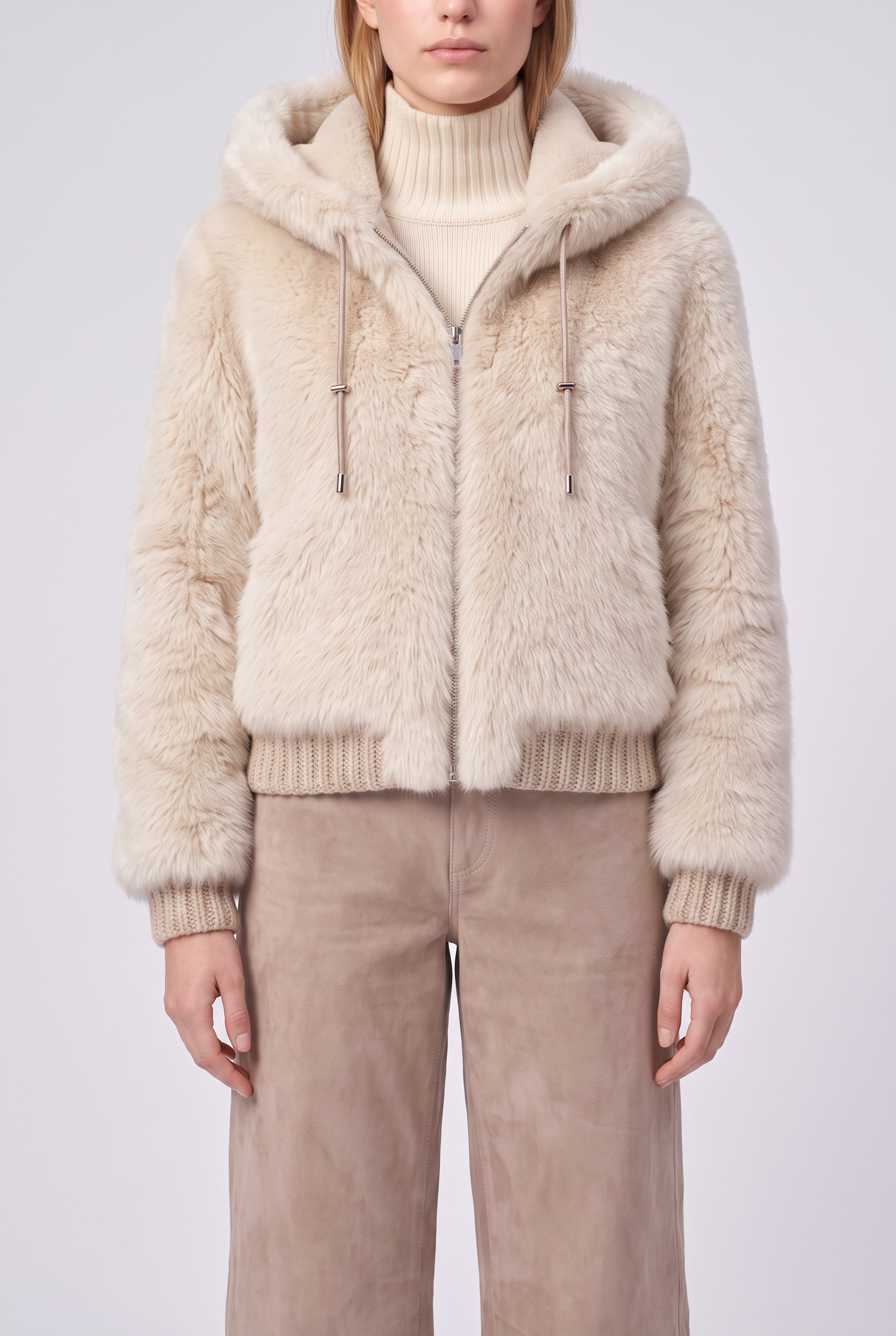 <tc>Danica Женская oversize-куртка из shearling - Кремовый</tc>