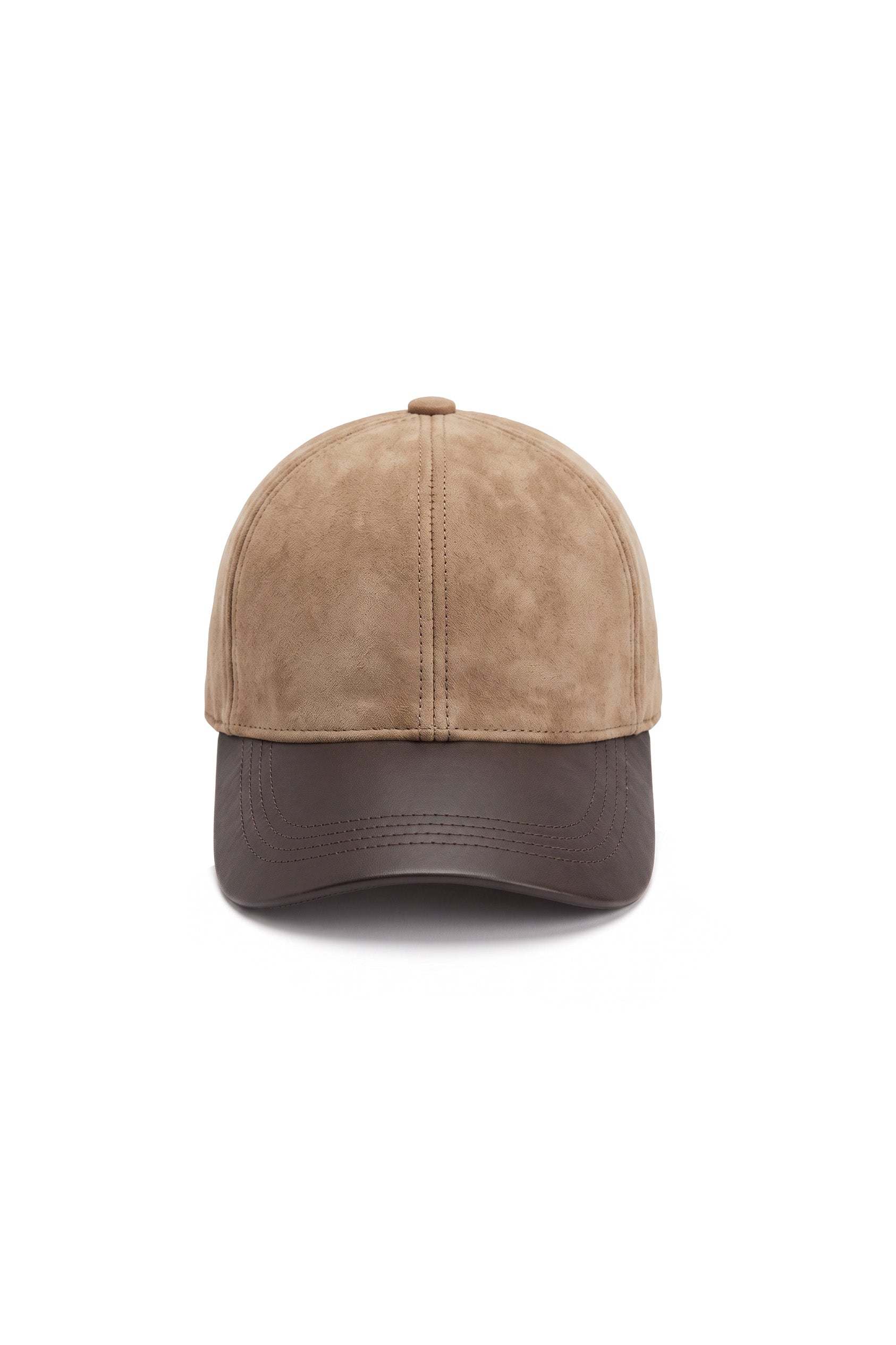 Zen Unisex Suede Baseball Cap - Vison & Brown
