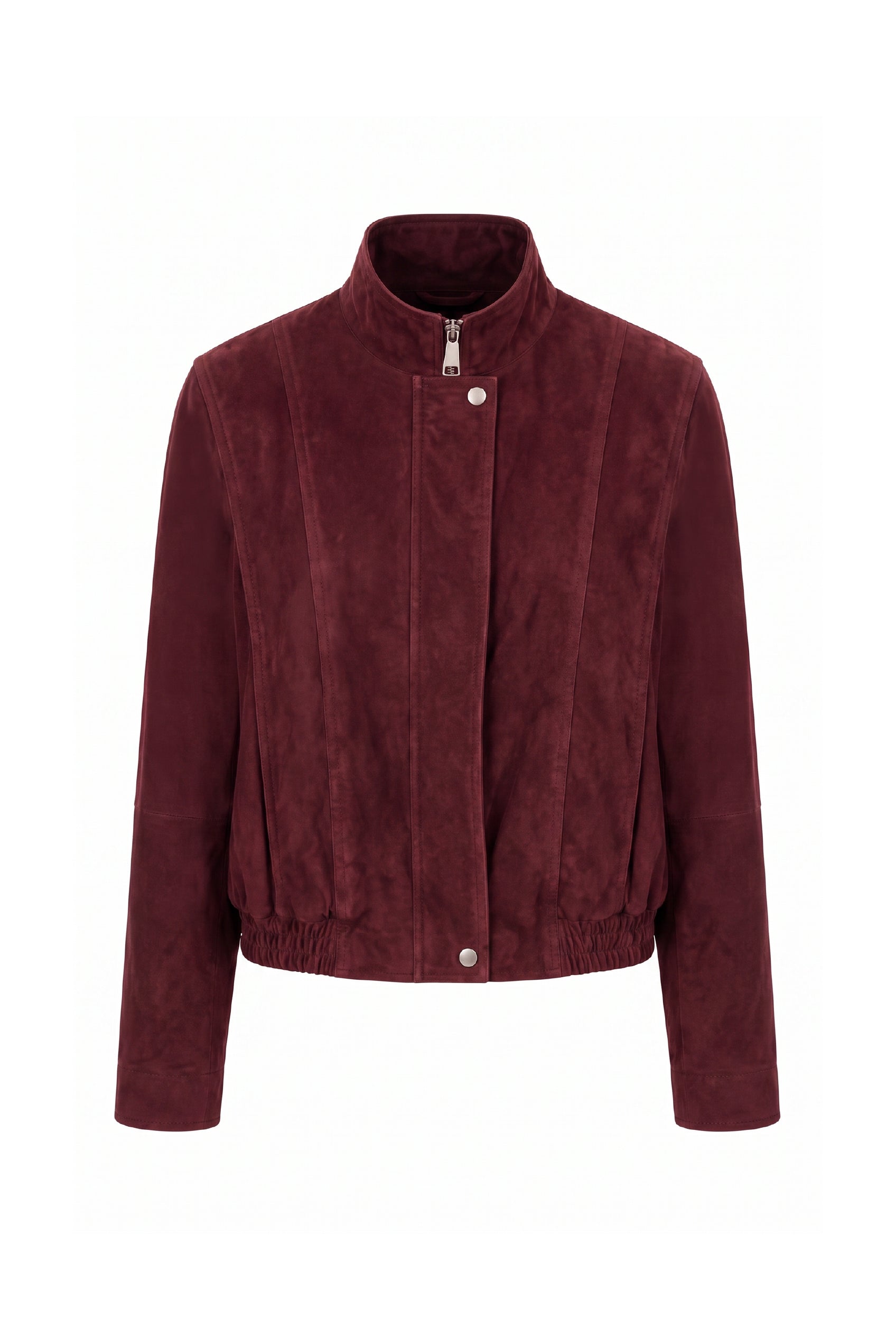 Delphine Women’s Suede Jacket - Burgundy