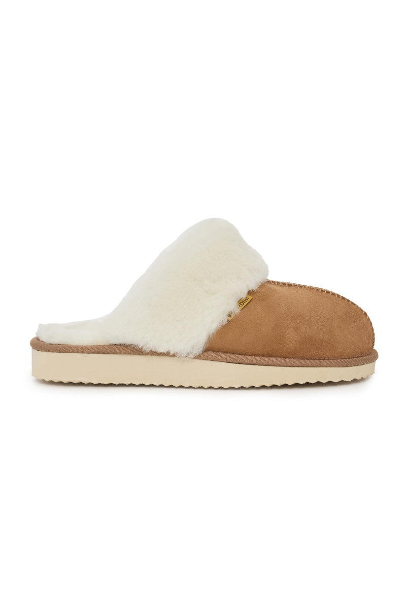 Cosy Women’s Shearling Slippers - Camel