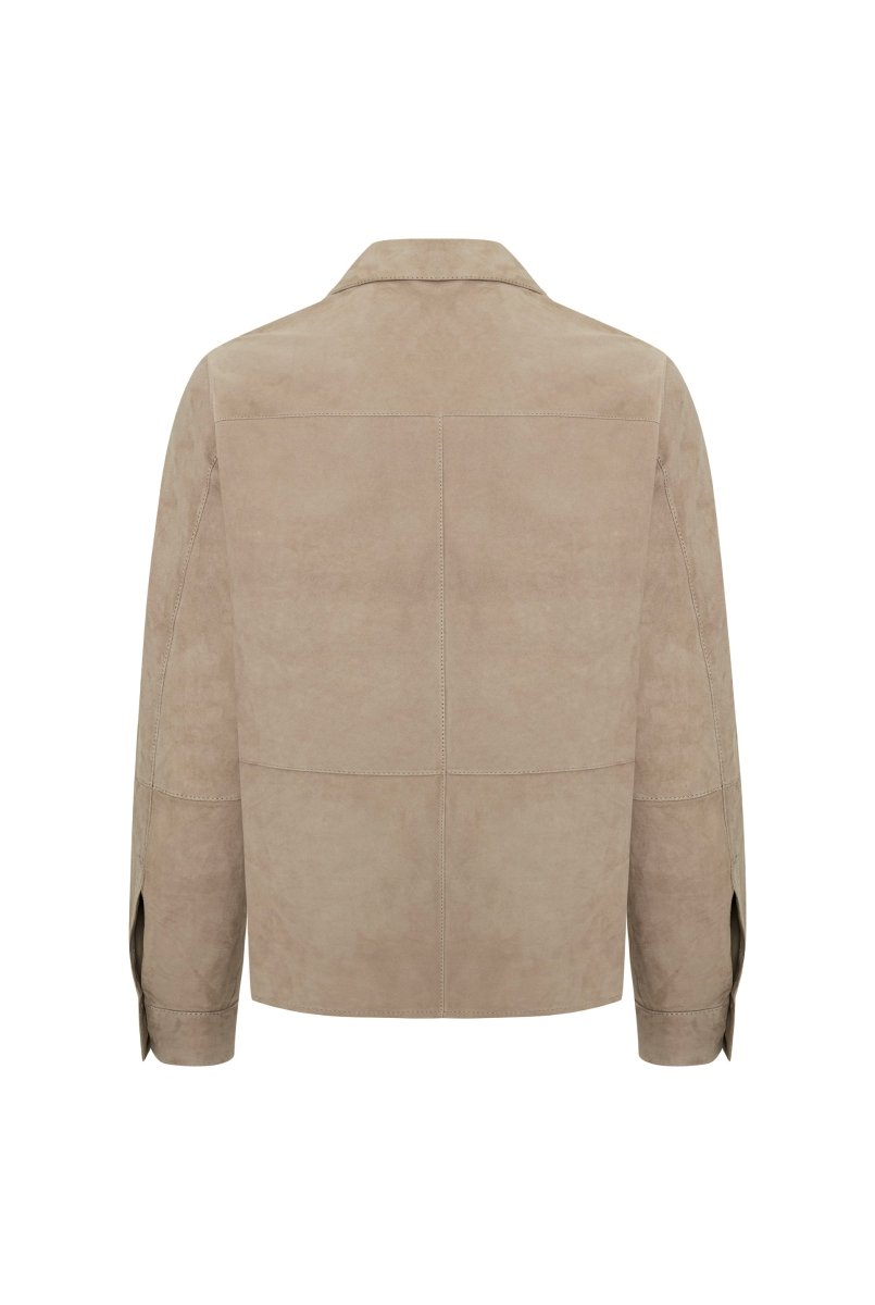 Adrien Men’s Suede Leather Overshirt - Vison - Bigardini
