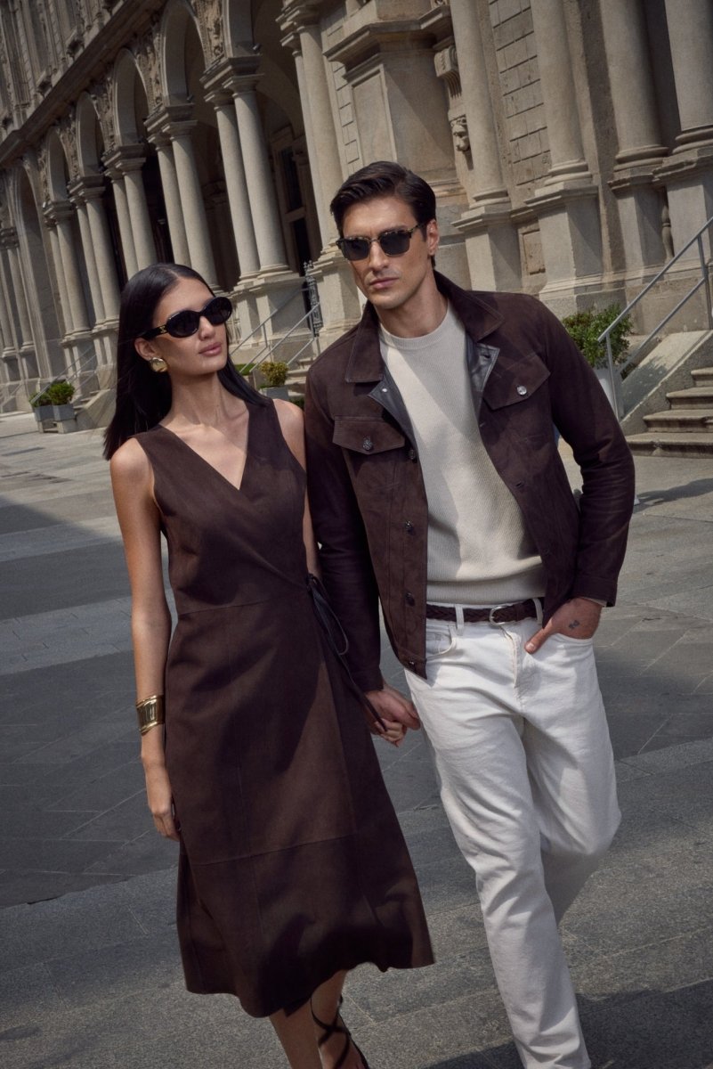 Alba Metis Suede Dress - Bigardini