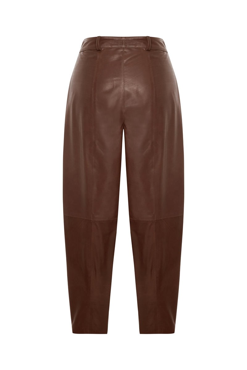Alina Women’s Balloon Pants - Cognac - Bigardini