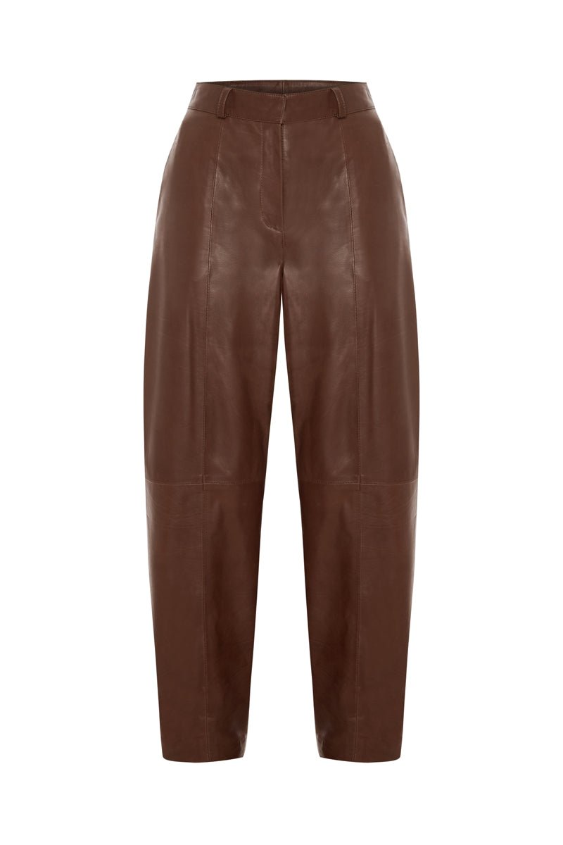 Alina Women’s Balloon Pants - Cognac - Bigardini