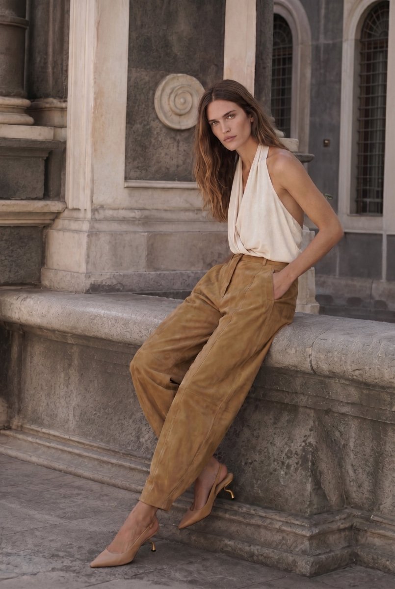 Alina Women’s Balloon Pants - Snuff - Bigardini