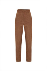 Alma Straight - Leg Suede Leather Trousers - Bigardini