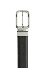 Andalus Unisex Reversible Leather Belt - Black - Bigardini