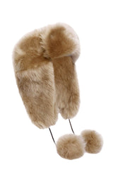 Angelica Women’s Shearling Hat - Honey Beige - Bigardini