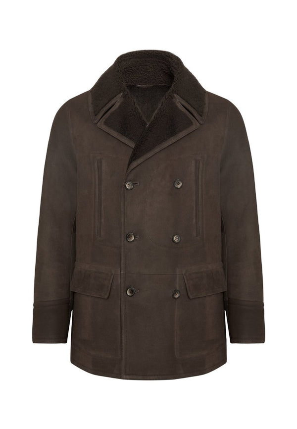 Anthony Shearling Double Breasted Coat - Bigardini