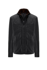 Beck Men’s Leather Coat - Black - Bigardini