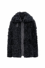 Bianca Women’s Reversible Shearling Jacket - Gray - Bigardini