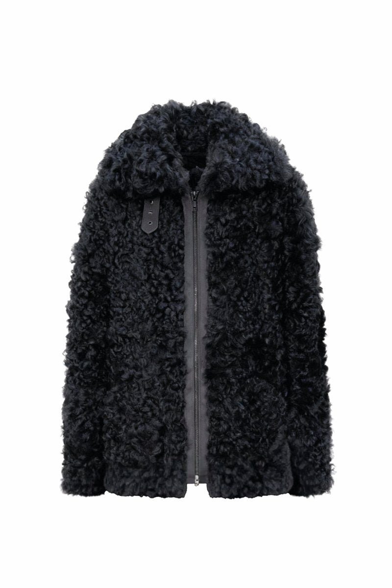 Bianca Women’s Reversible Shearling Jacket - Gray - Bigardini